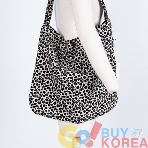 EMIS」WHITE LEOPARD ECO BAG (コーデュロイ) [キム・ナヨン, チェ