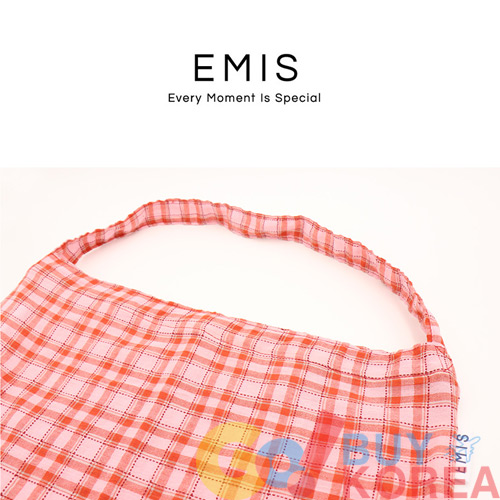 「EMIS」FALL CHECK エコバック BEIGE ECO BAG